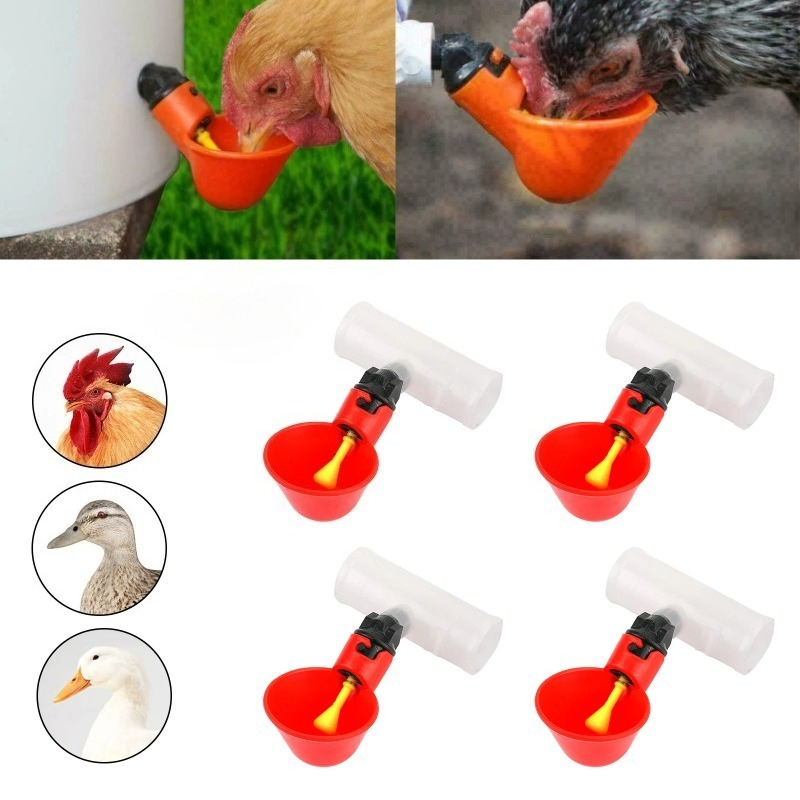 Chicken Nipple Drinker - 4 stuks automatische kippen- en kwartel