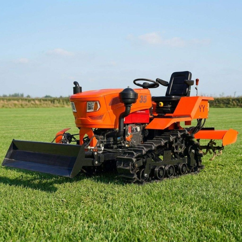 Farming Equipment For Agriculture - Rupsbandtractor 4WD rotorkopeg 35PK landbouw mini