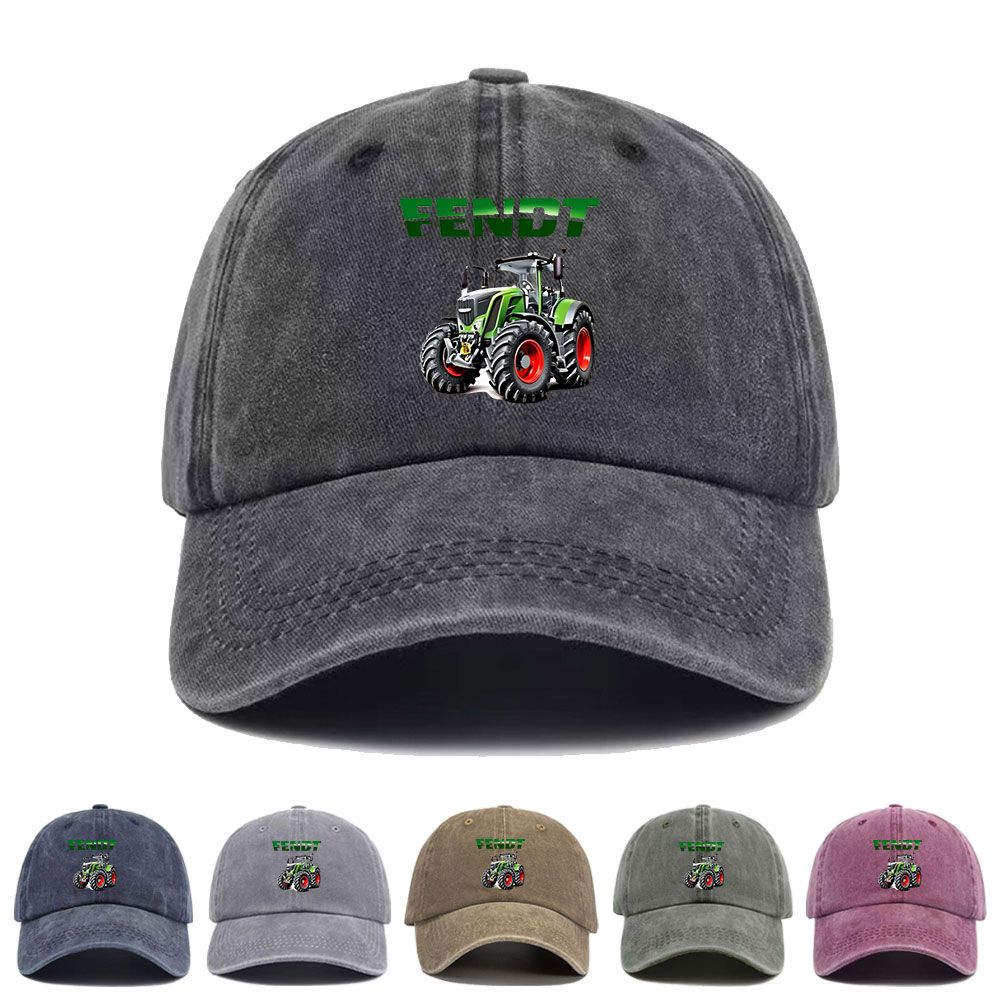 Agriculture Farming Hats - Vintage gewassen baseballpet Fendt Agricultural Farming