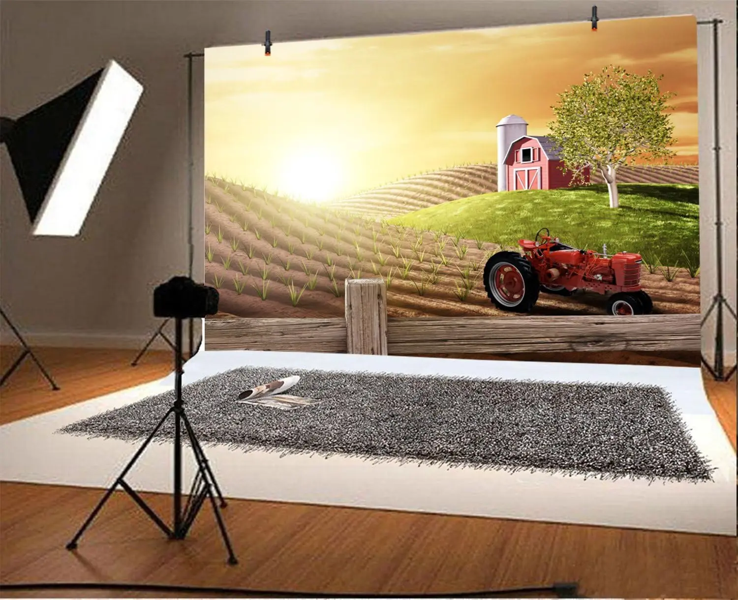 Ochtend drukke boerderij verse - Agriculture Farming Background recensie en prijs
